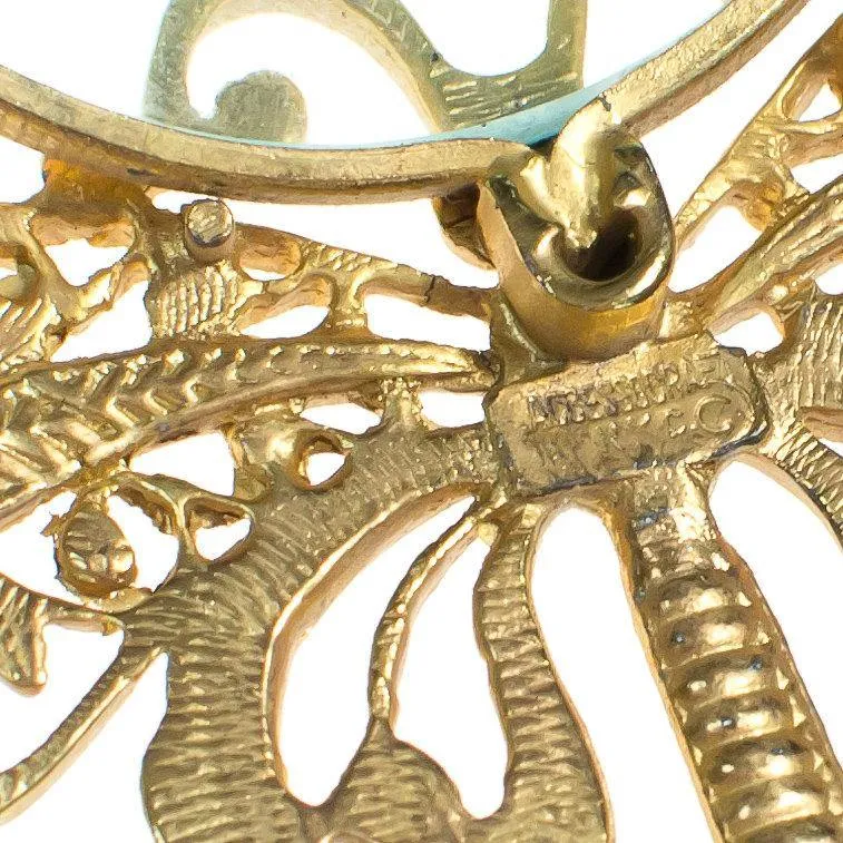 Vintage Accessocraft NYC Butterfly Magnify Glass Necklace