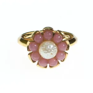 Vintage Avon Ring Pink Pearl with Pearl Center