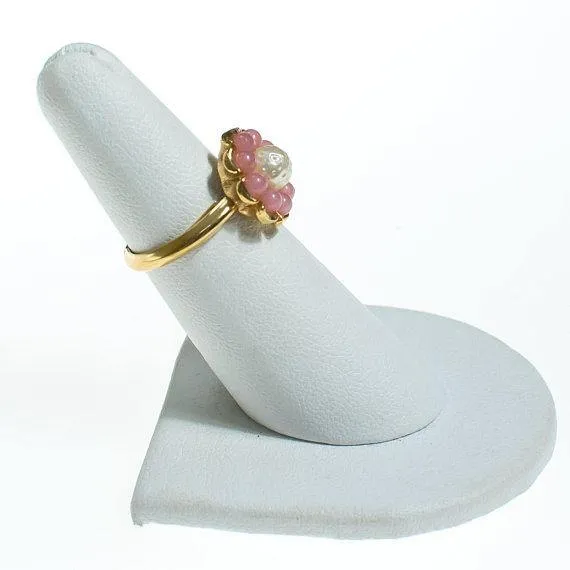 Vintage Avon Ring Pink Pearl with Pearl Center