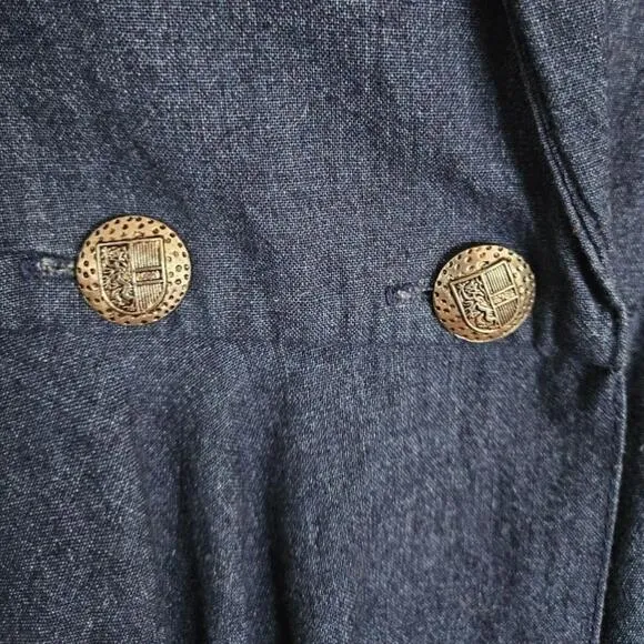 Vintage denim peplum blazer