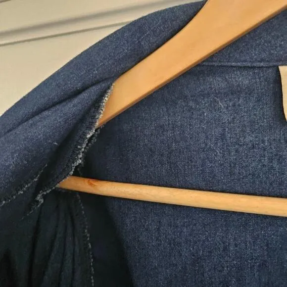 Vintage denim peplum blazer