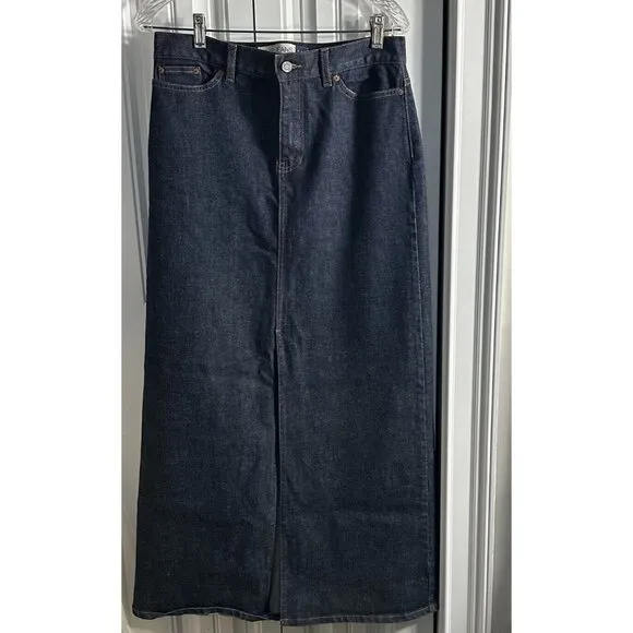 Vintage Gap Jeans Skirt Long Maxi Womens 8 Retro Y2k Stretch Classic Staple