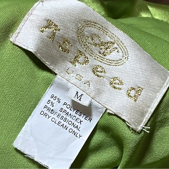 Vintage Green Chartreuse Satin 50s Halter Midi Dress Marilyn Monroe. Sz S Retro