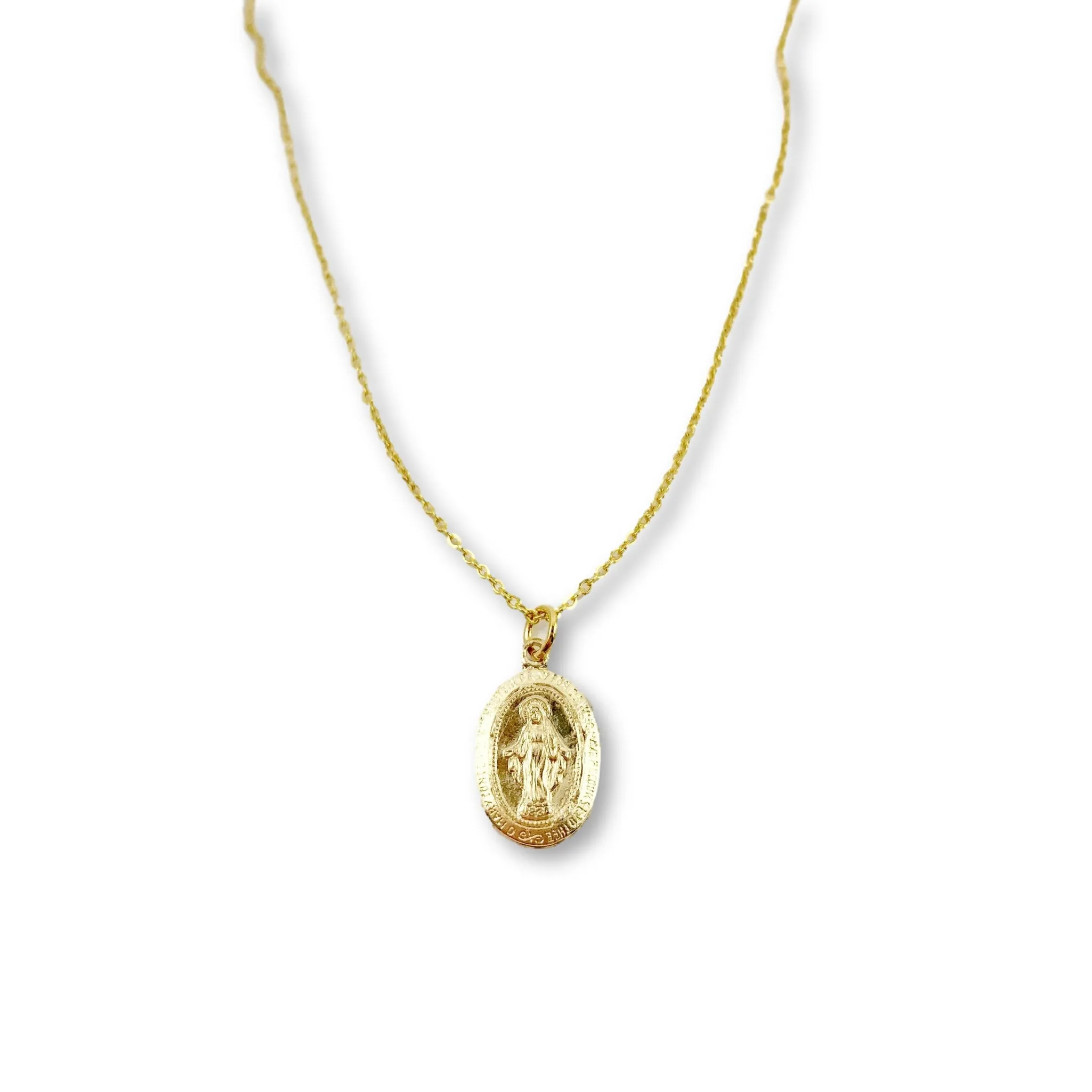 Virgin Mary 14K Gold Necklace