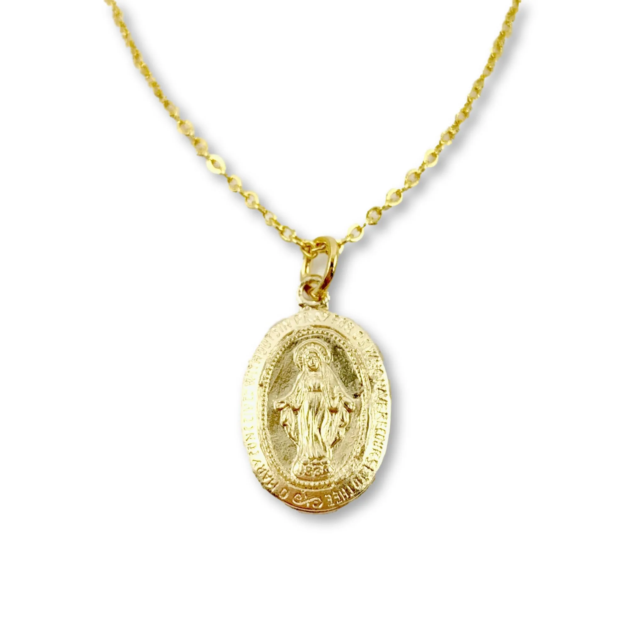 Virgin Mary 14K Gold Necklace