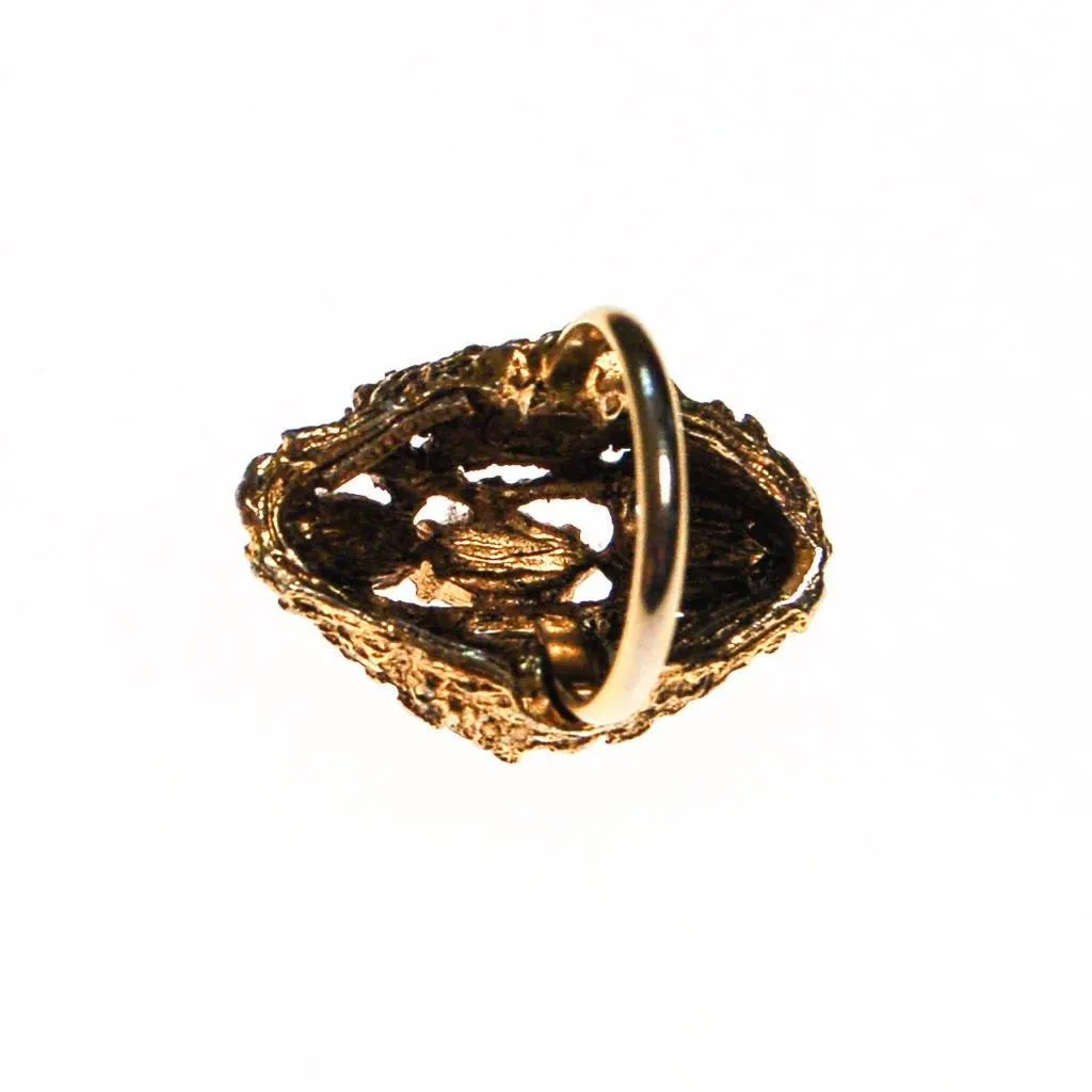 Vogue Smokey Topaz Crystal Statement Ring, Adjustable