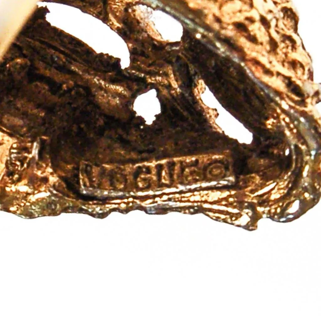 Vogue Smokey Topaz Crystal Statement Ring, Adjustable