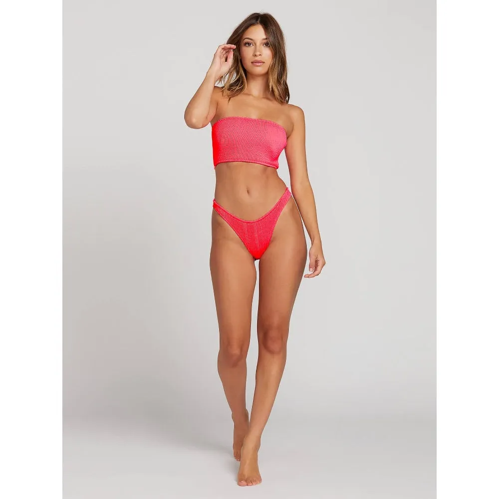 VOLCOM ON UR NEON SKIMPY BOTTOM NEON PINK