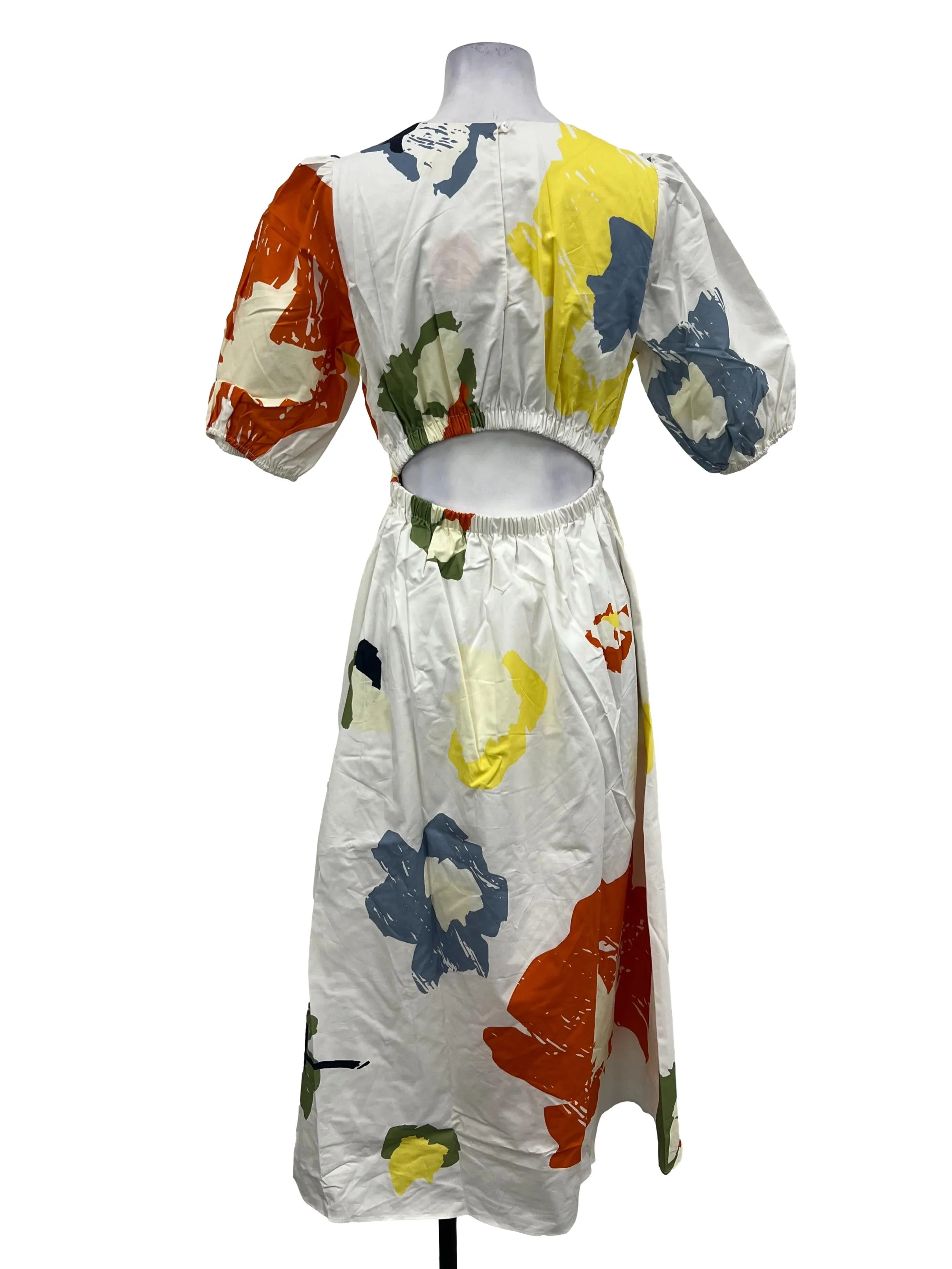 White Fieldnotes Cotton Midi Dress OSN