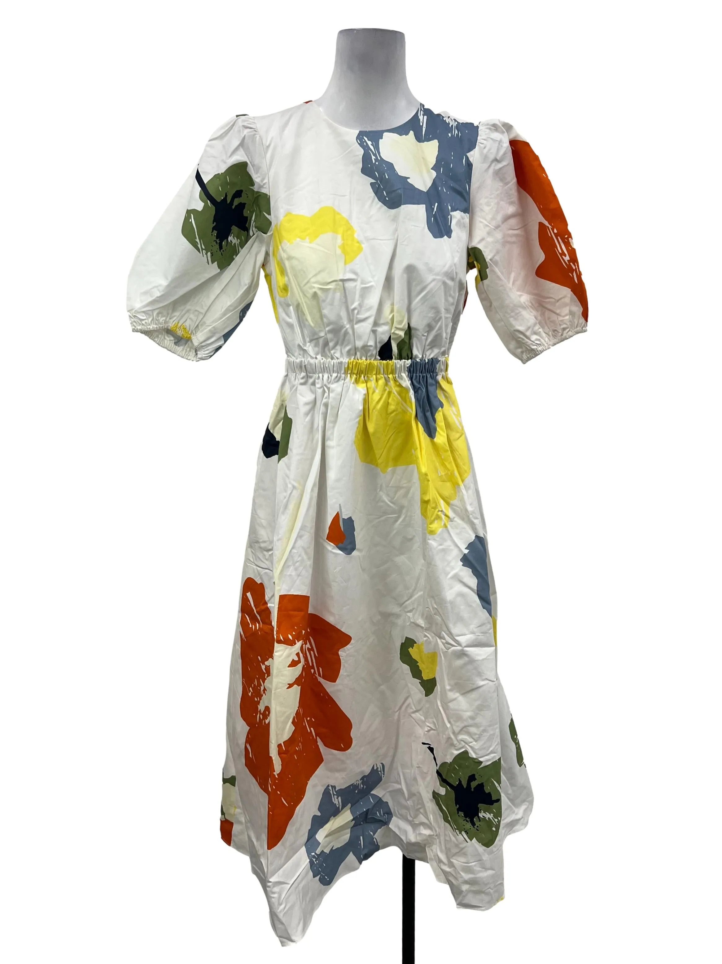 White Fieldnotes Cotton Midi Dress OSN