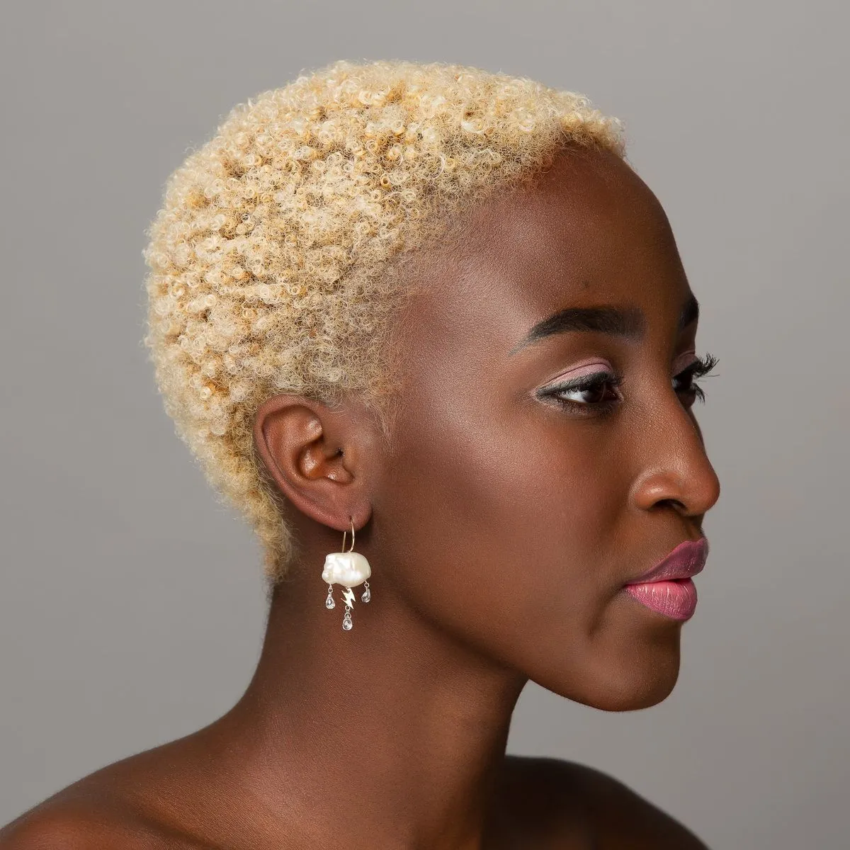 White Storm Cloud Earrings