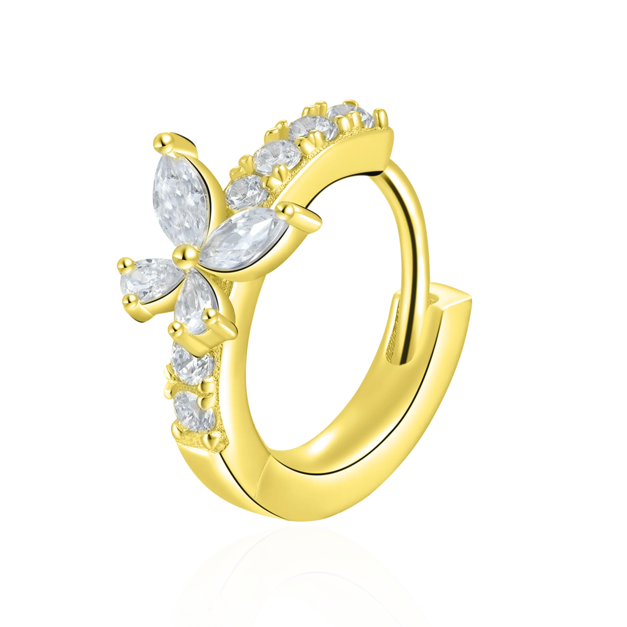 Women's Eternal Grace Butterfly Hoop Earring