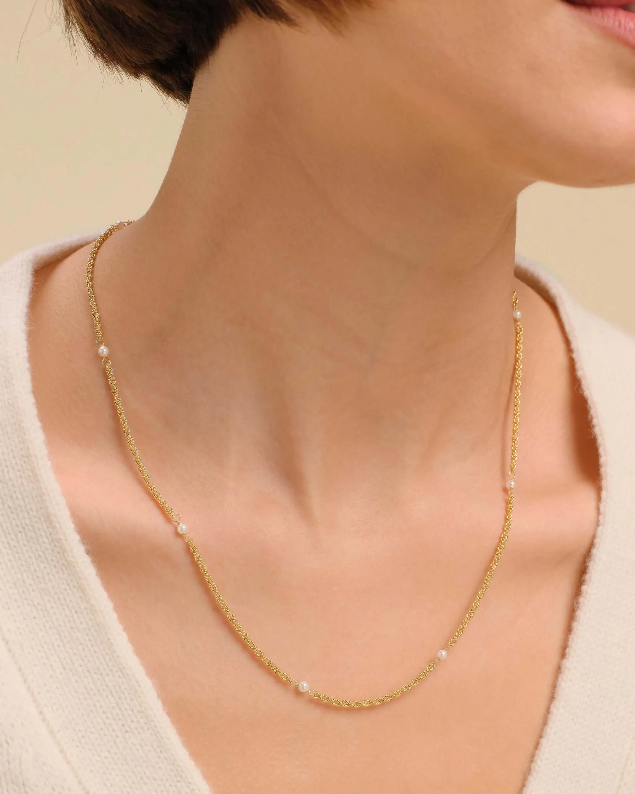 Women's Pearl Rope Chain