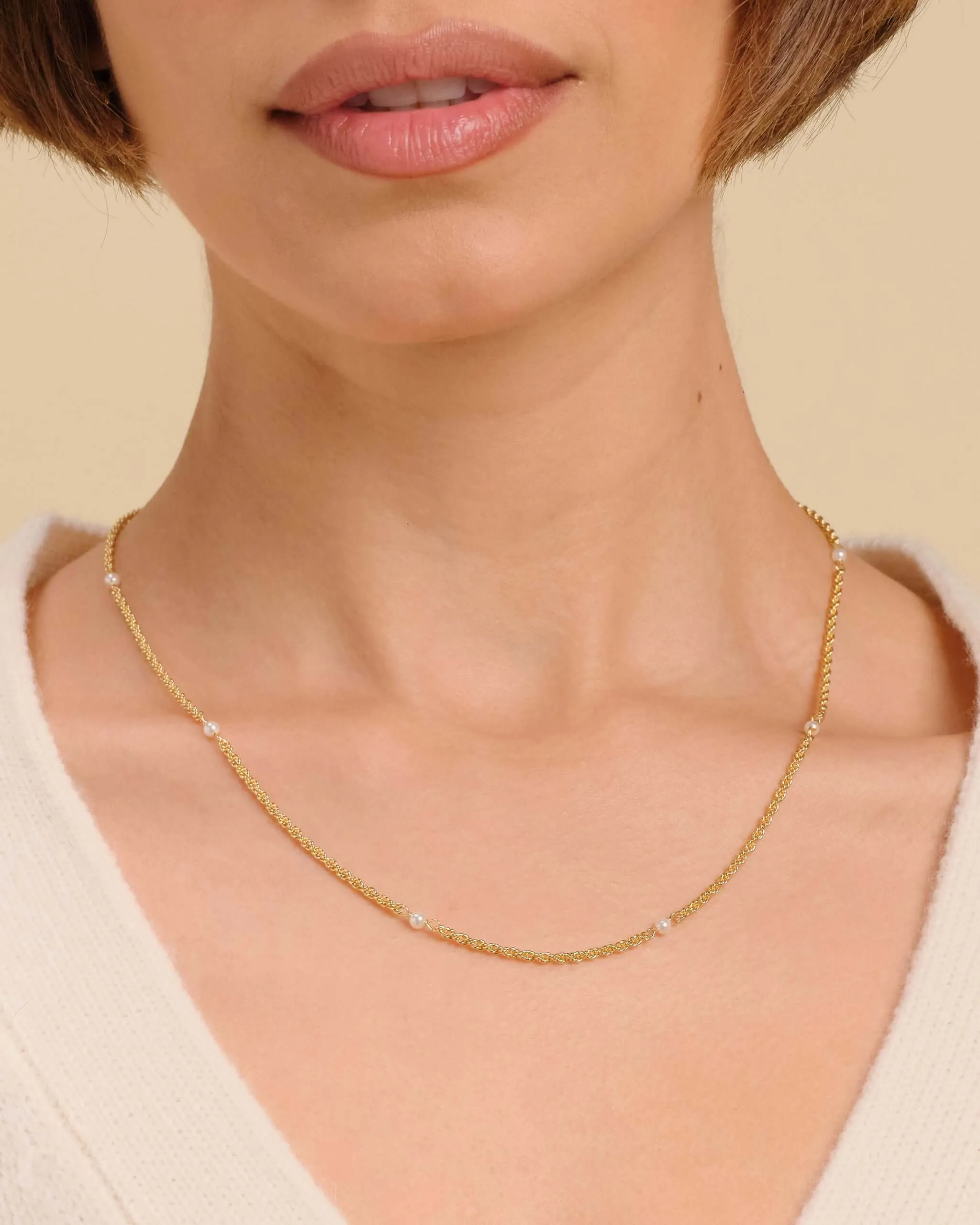 Women's Pearl Rope Chain