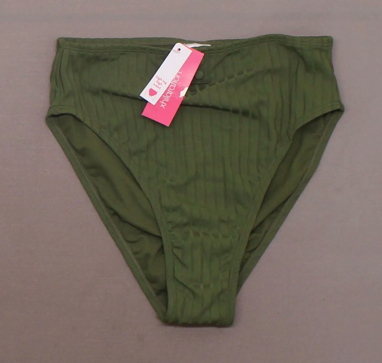 Xhilaration Women's Button Front Cheeky High Waist Bikini Bottom
