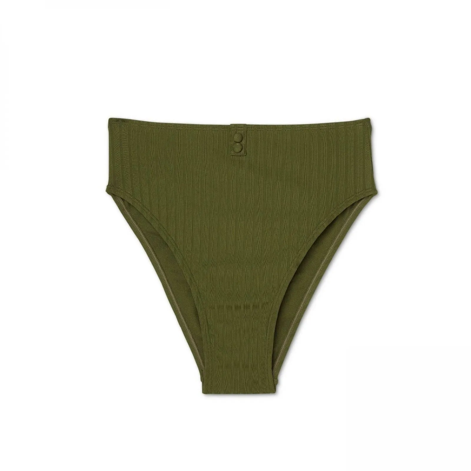 Xhilaration Women's Button Front Cheeky High Waist Bikini Bottom