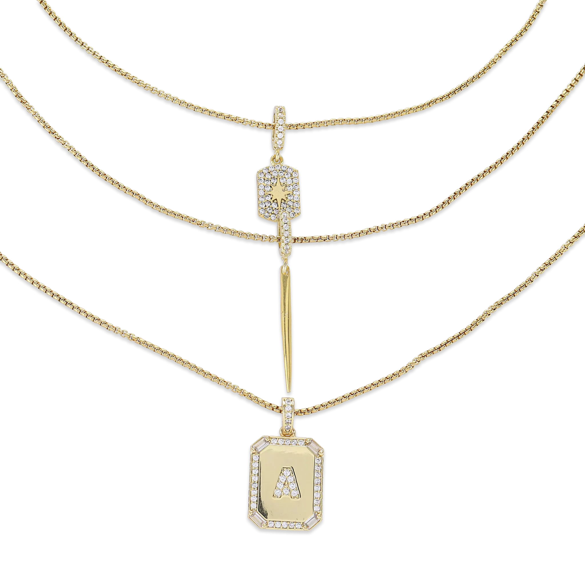 YOU AND THE NEEDLE NECKLACE SET